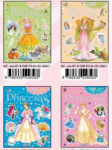 Mi libro brillante de hadas y princesas con pegatinas (4 ttulos