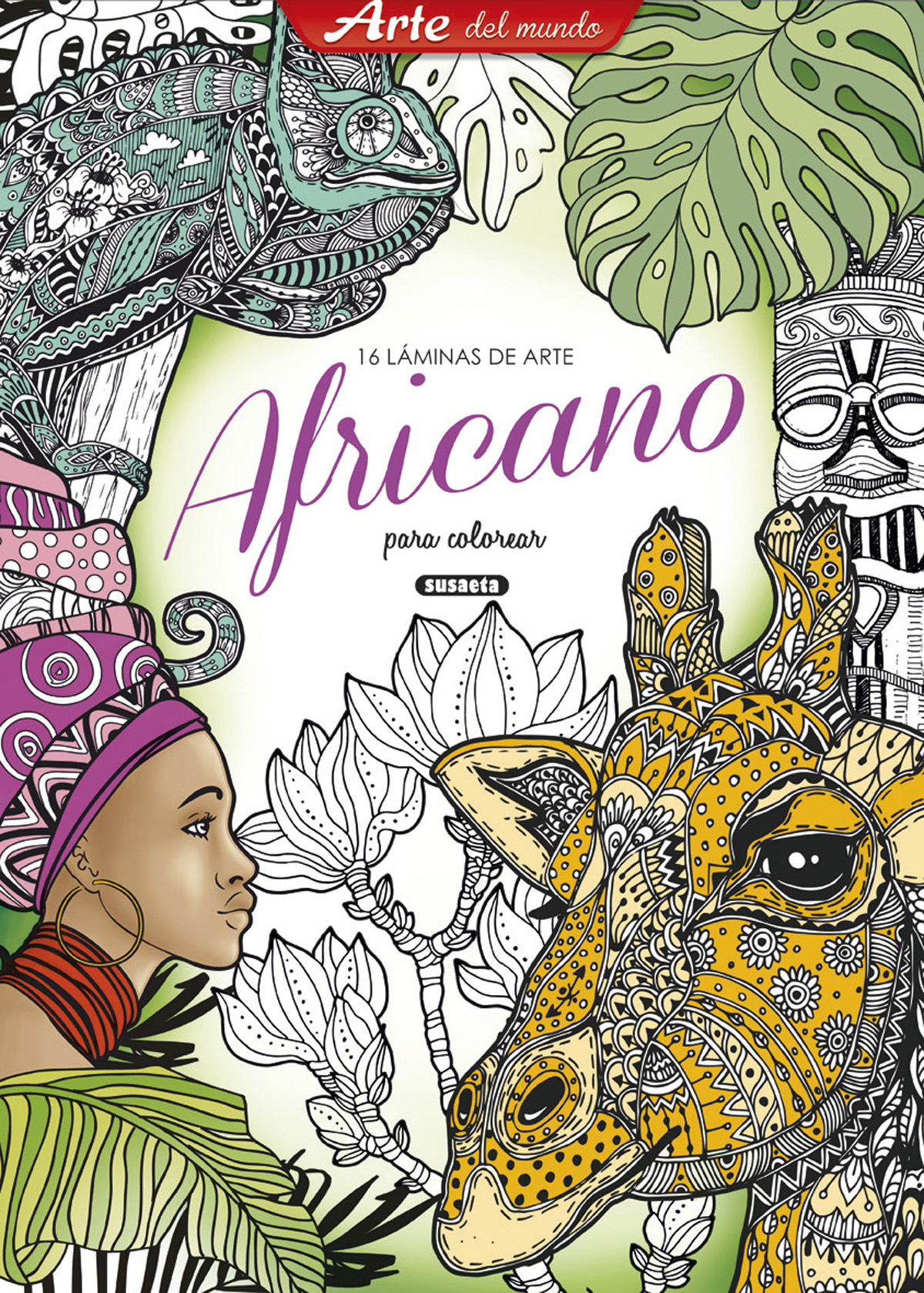 Lminas de arte africano para colorear