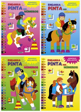 Enganxa i pinta per numeros (4 títols)