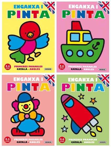 Enganxa i pinta primeres paraules català - anglès