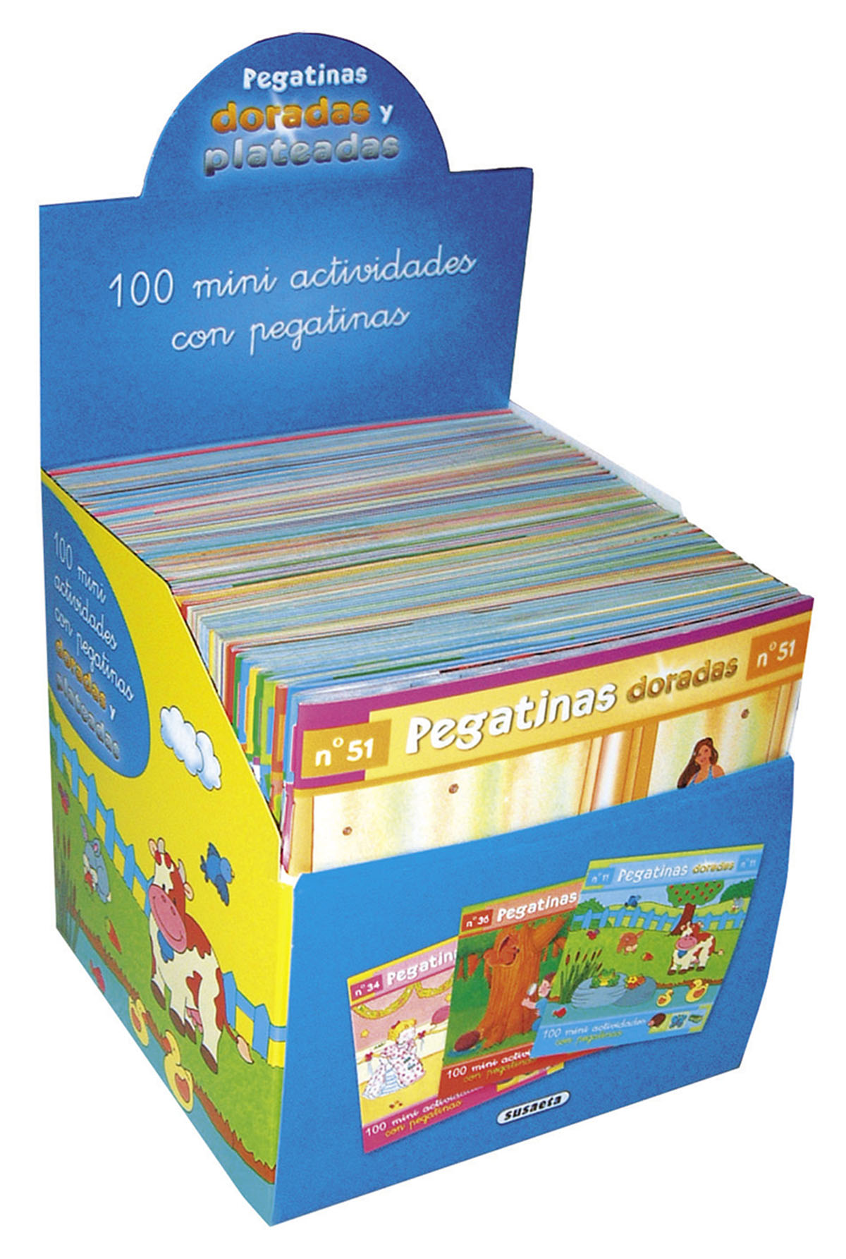 Estuche 100 miniactividades con pegatinas doradas (5