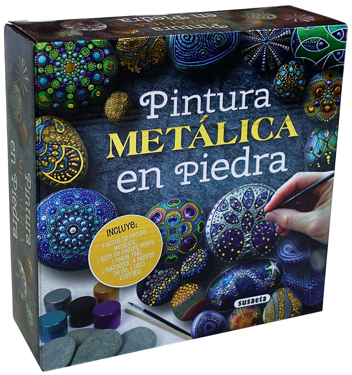 Pintura metlica en piedra