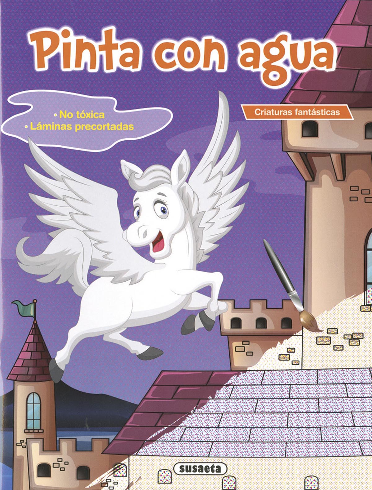 Pinta con agua. Criaturas fantásticas