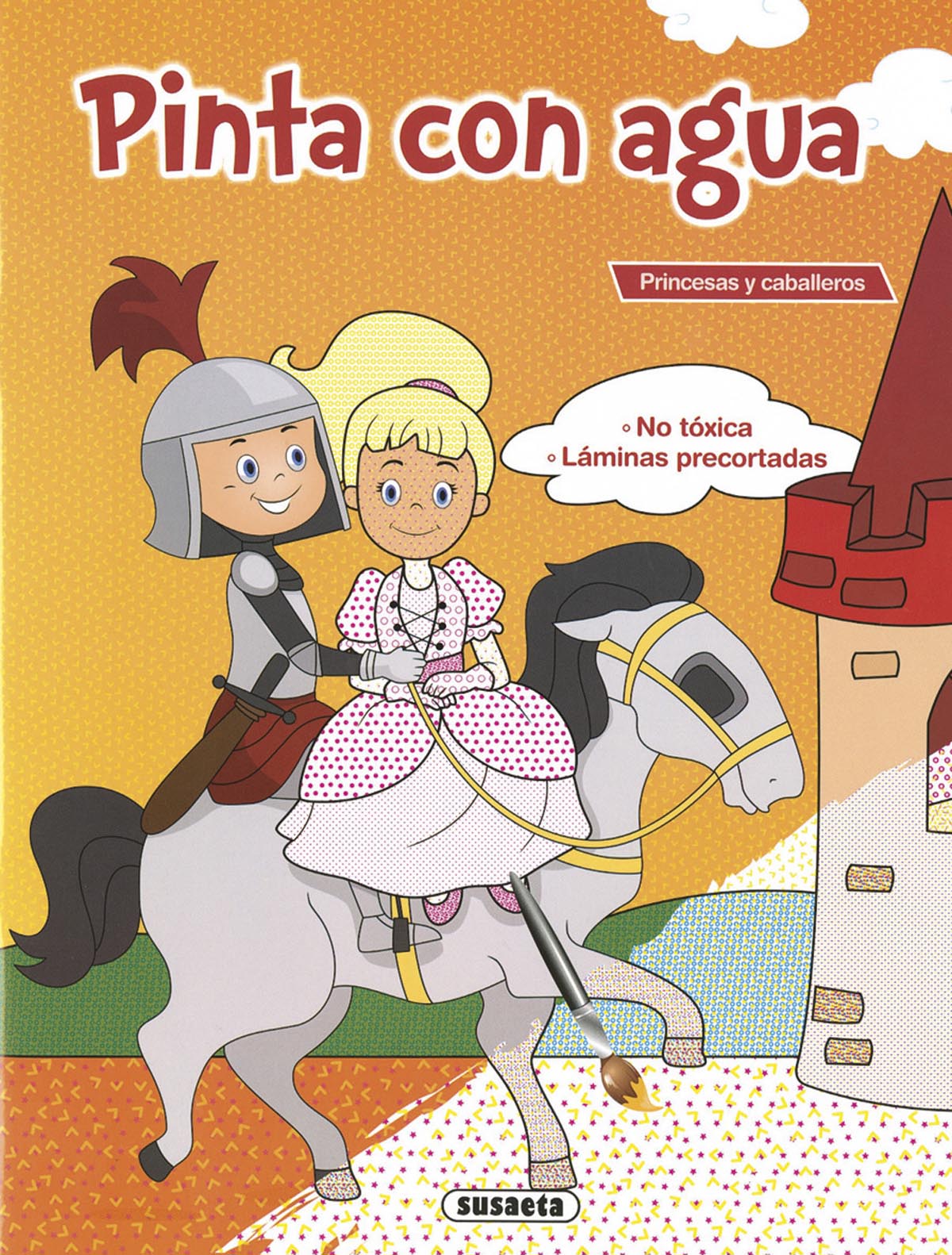 Pinta con agua. Princesas y caballeros