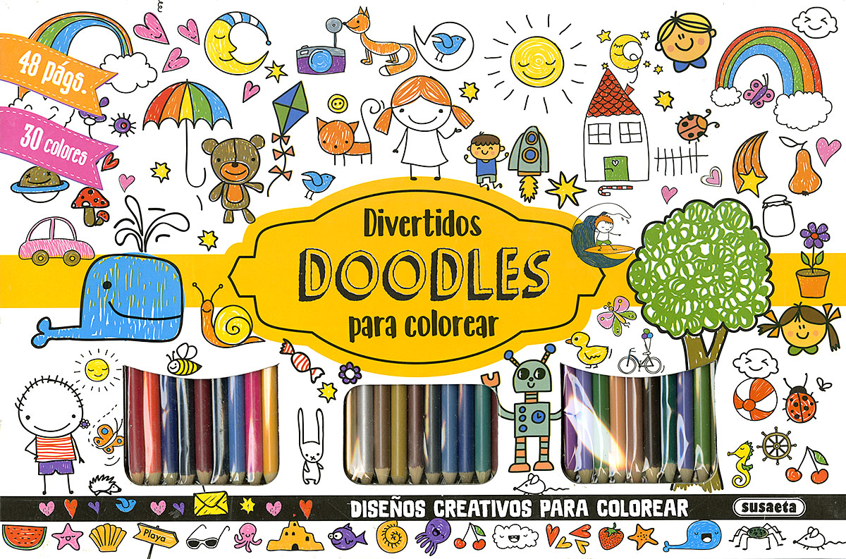 Divertidos doodles para colorear