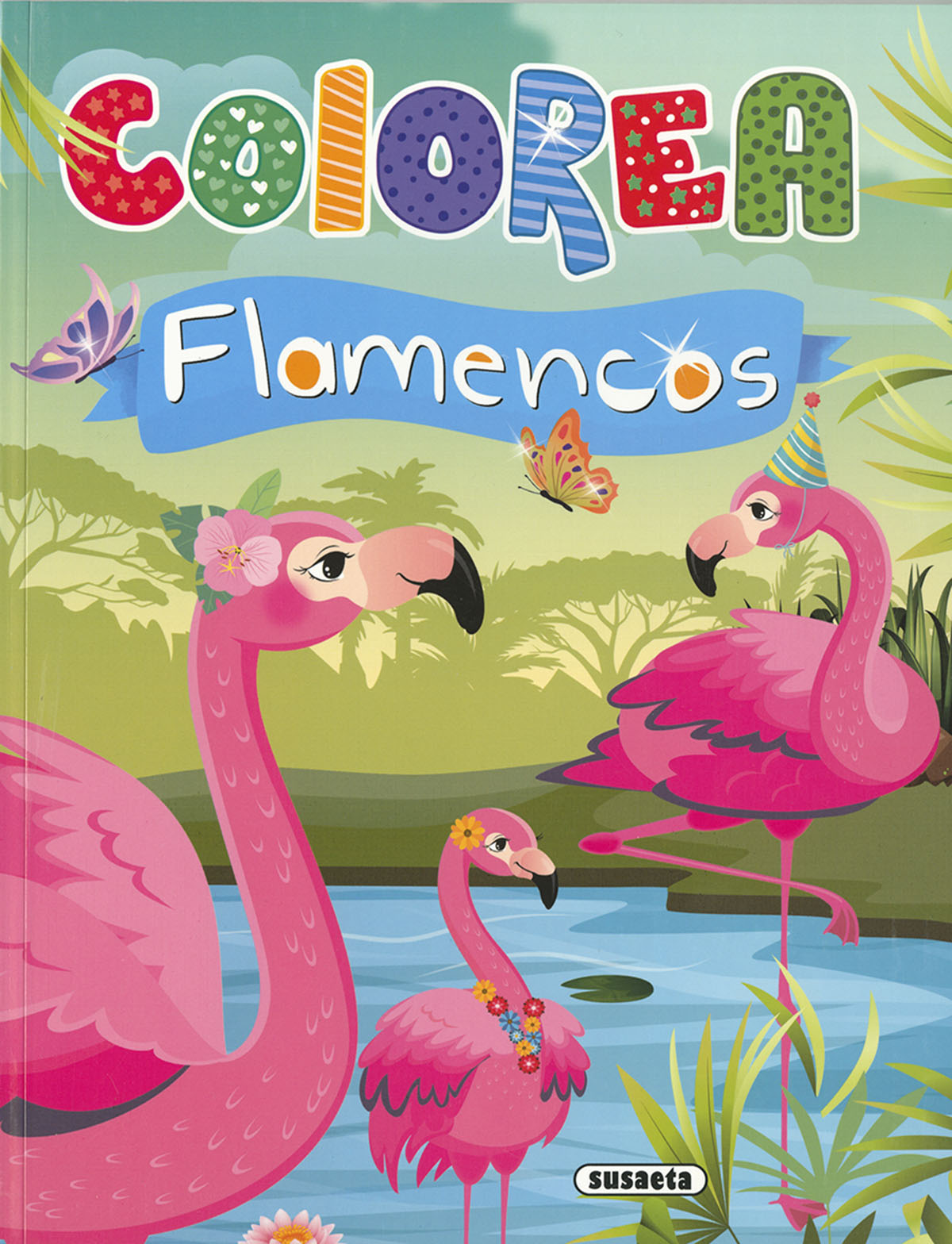 Colorea flamencos